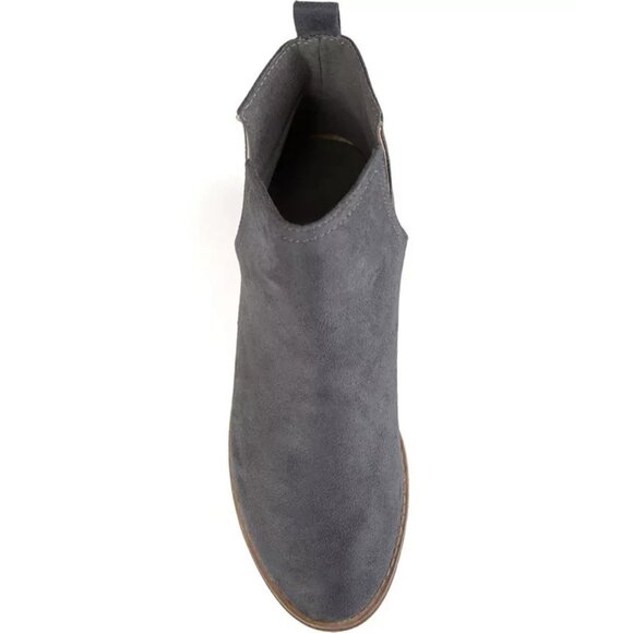Journee Collection Rimi Notched Ankle Booties Gray Size 6.5 MSRP $109 - Picture 2 of 4